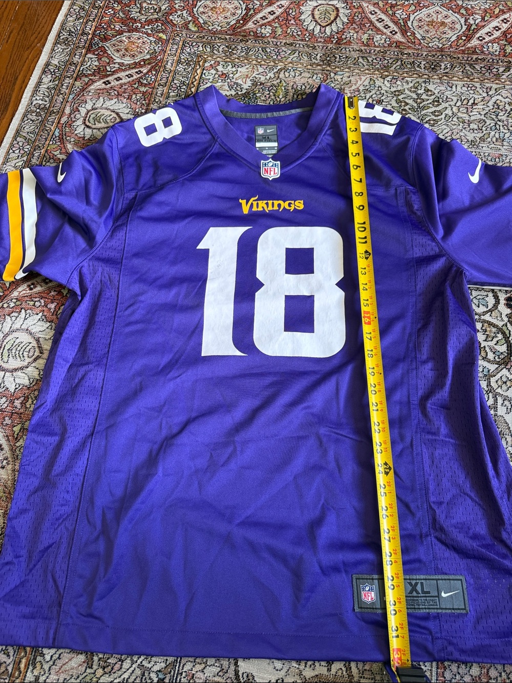 Nike Purple Minnesota Vikings #18 mens Football Jersey Jefferson 💜💛 XL
